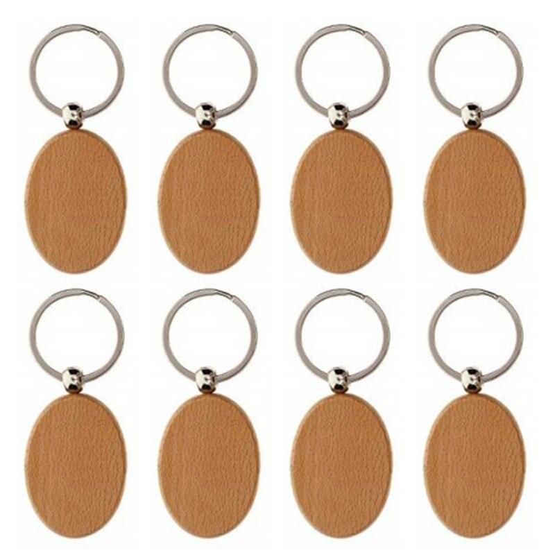 Wooden ID Tags Blank Rectangle Wooden Key Chain Diy - TwoTrees Official Shop