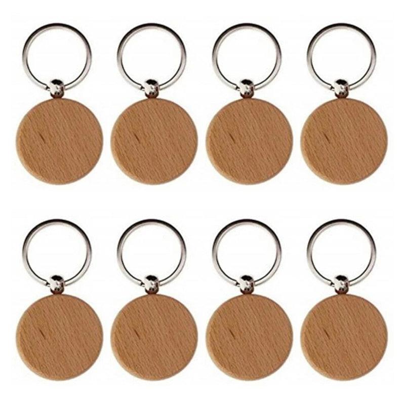 Wooden ID Tags Blank Rectangle Wooden Key Chain Diy - TwoTrees Official Shop
