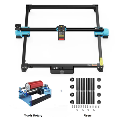 Twotrees TTS-20 Pro 20W Laser Engraver Machine + Y-Axis Rotary + Risers